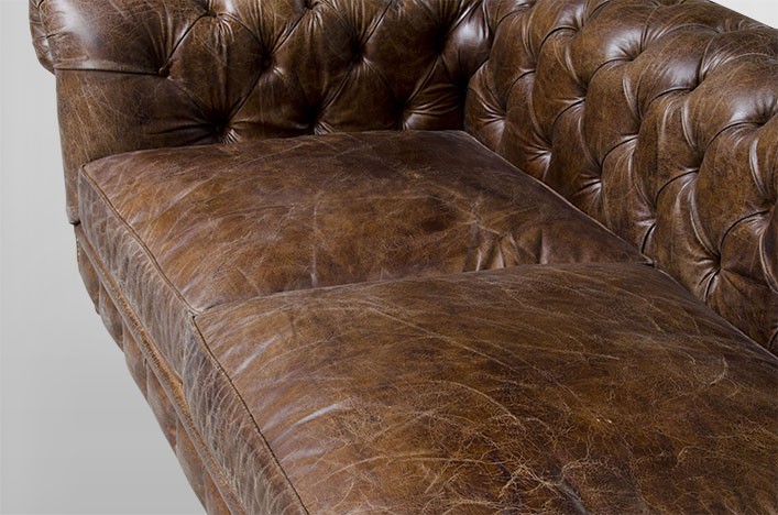 Chesterfield luxus echt leder sofa 4 sitzer vintage leder von casa ...