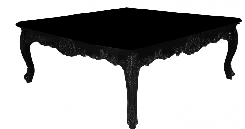 Casa padrino barock couchtisch schwarz 119 x 119 cm antik möbel ... Wohnzimmertisch schwarz