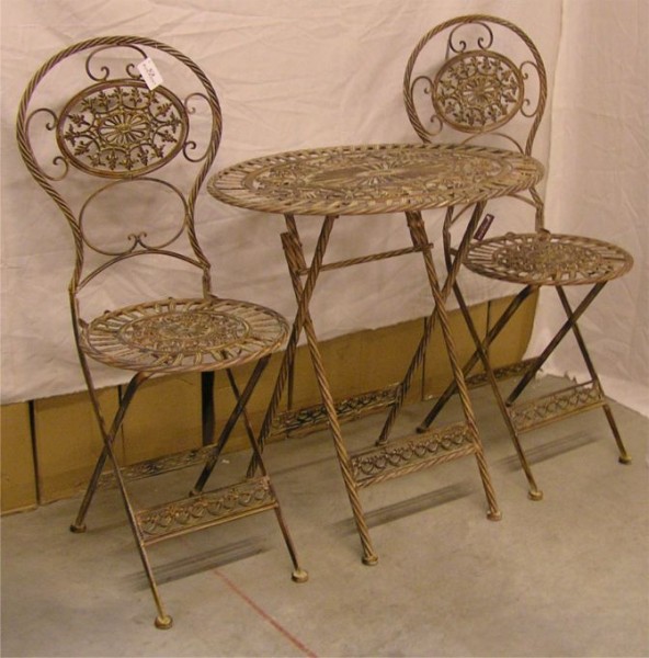 Gartenmobel Akazie Pflege : Jugendstil Gartenmöbel Set Kupferfarben 1 Tisch, 2 Stühle Metall Gartenmobel Akazie Pflege : Jugendstil Gartenmöbel Set Kupferfarben 1 Tisch, 2 Stühle Metall