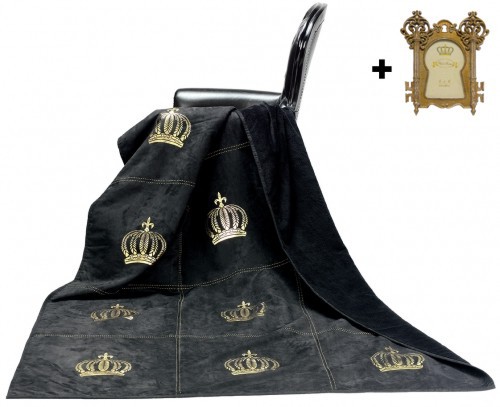 Harald glööckler designer wohndecke 150 x 200 cm royal schwarz ...