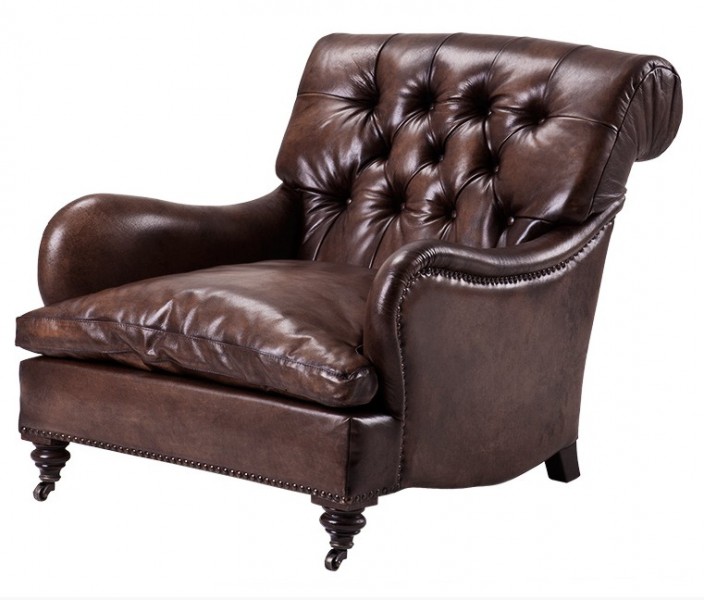 ~ Leder Dunkelbraun von Casa Padrino Club Sessel Echt Leder Möbel Lounge Sessel Echt Leder Schwarz ~ Leder Dunkelbraun von Casa Padrino Club Sessel Echt Leder Möbel