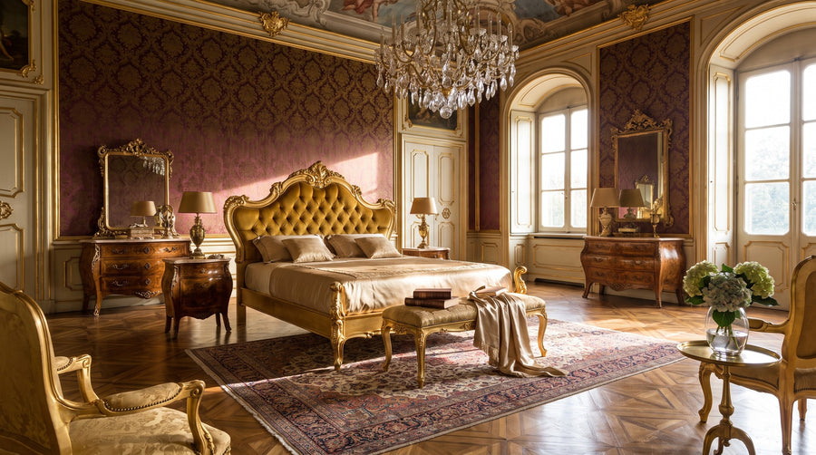 Bed in the centre of the room: when four free sides are possible