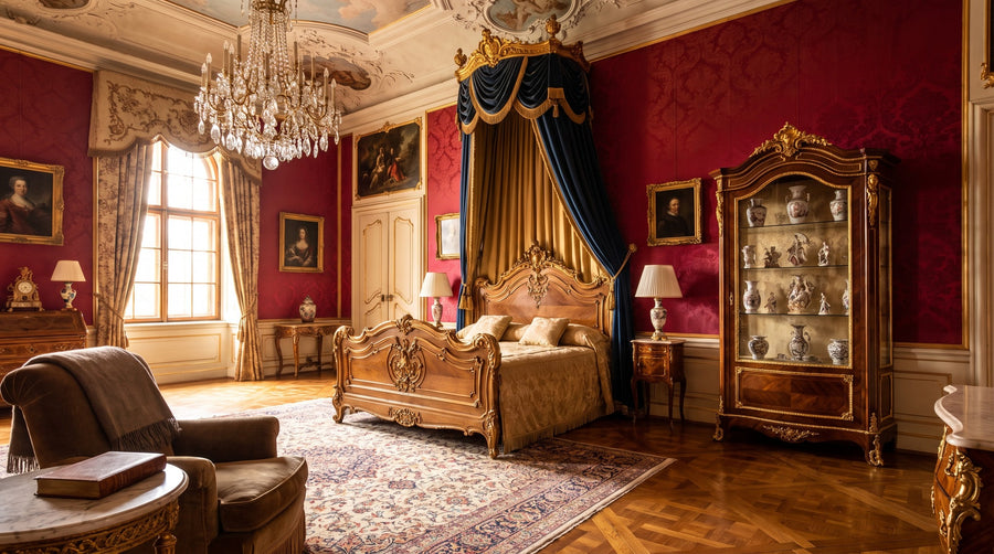 Combining Bed and Display Cabinet in the Bedroom: Functional Room Concepts