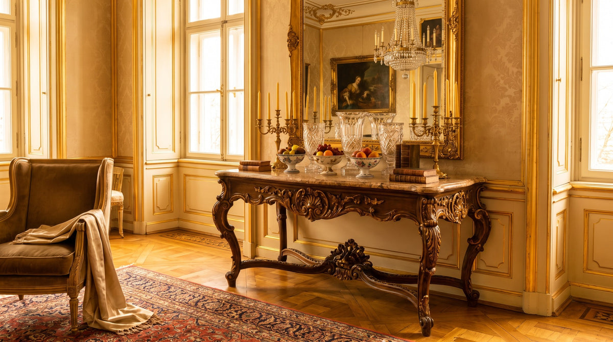 Decoration on Console Tables: Stagger Heights Instead of Lining Up
