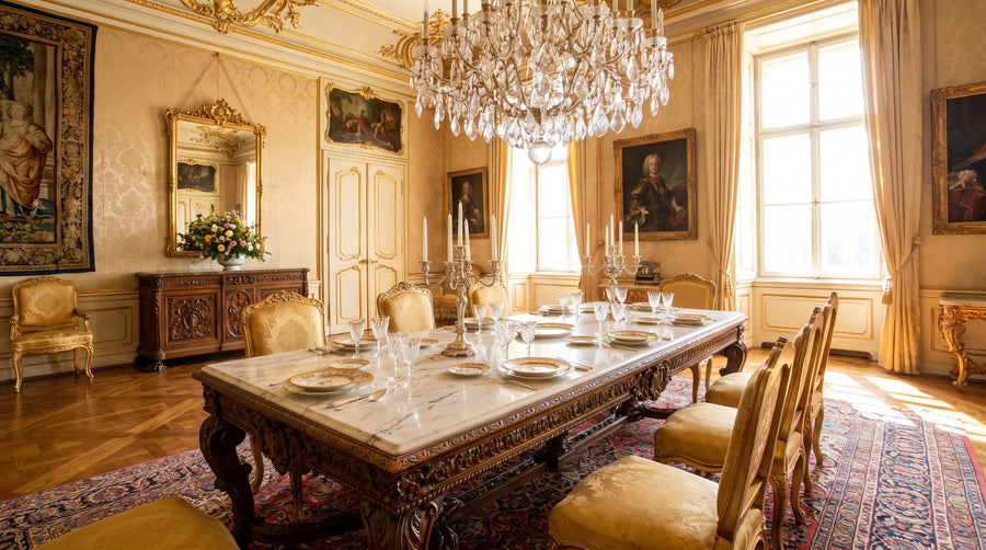 Decoración en la mesa de comedor: dejar el centro libre para la comida