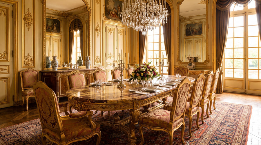 Oval dining table: more seats without sharp corners