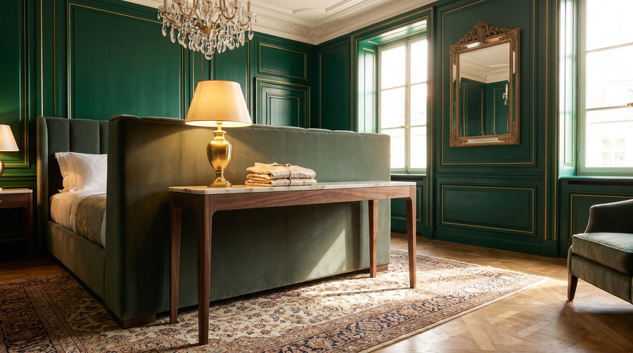 Console comme surface de rangement dans la chambre : alternative à la commode