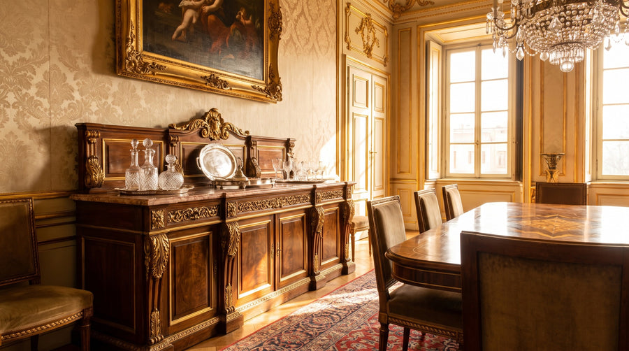 Console in the Dining Room: Sideboard for Food and Tableware