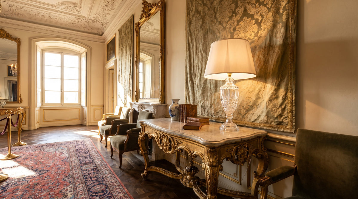 Console et lampe de table : additionner les hauteurs pour un effet d'ensemble