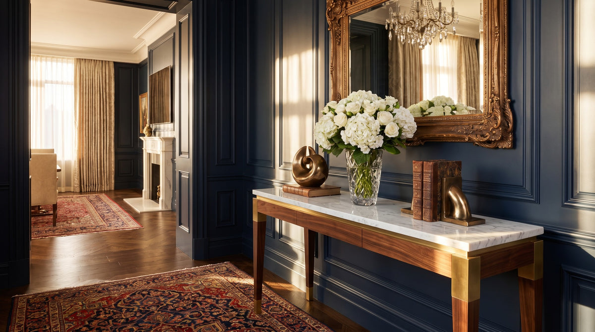 Console Below the Mirror: Height for Comfortable Placement