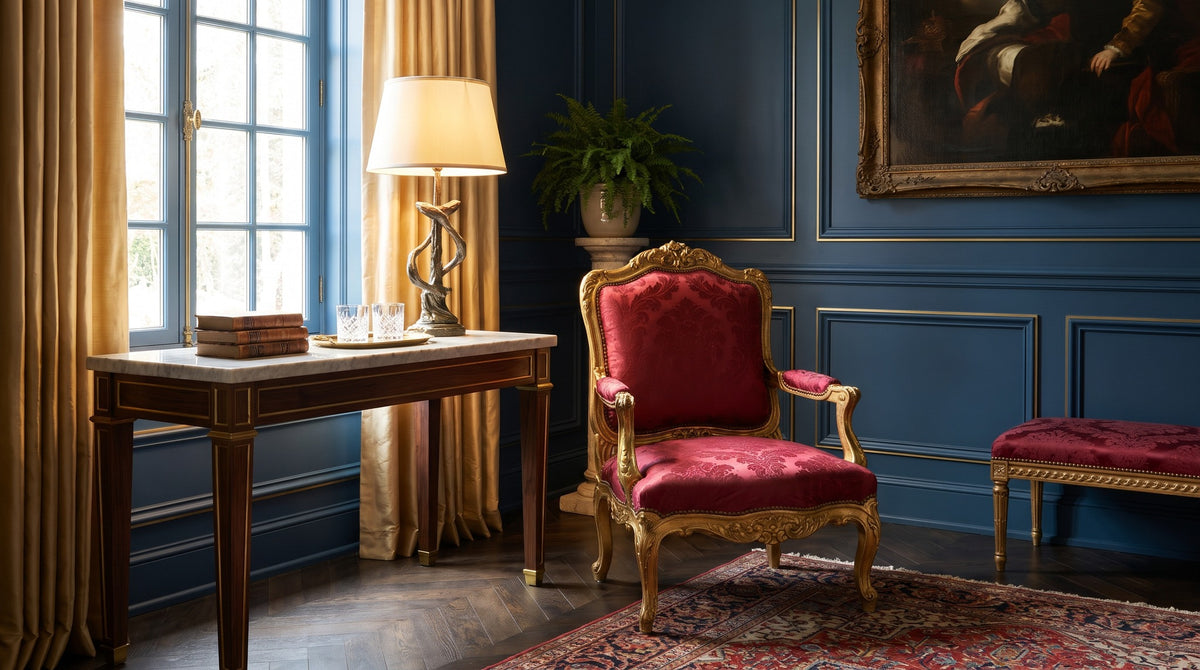 Associer fauteuil et console : aménager un coin lecture avec rangement
