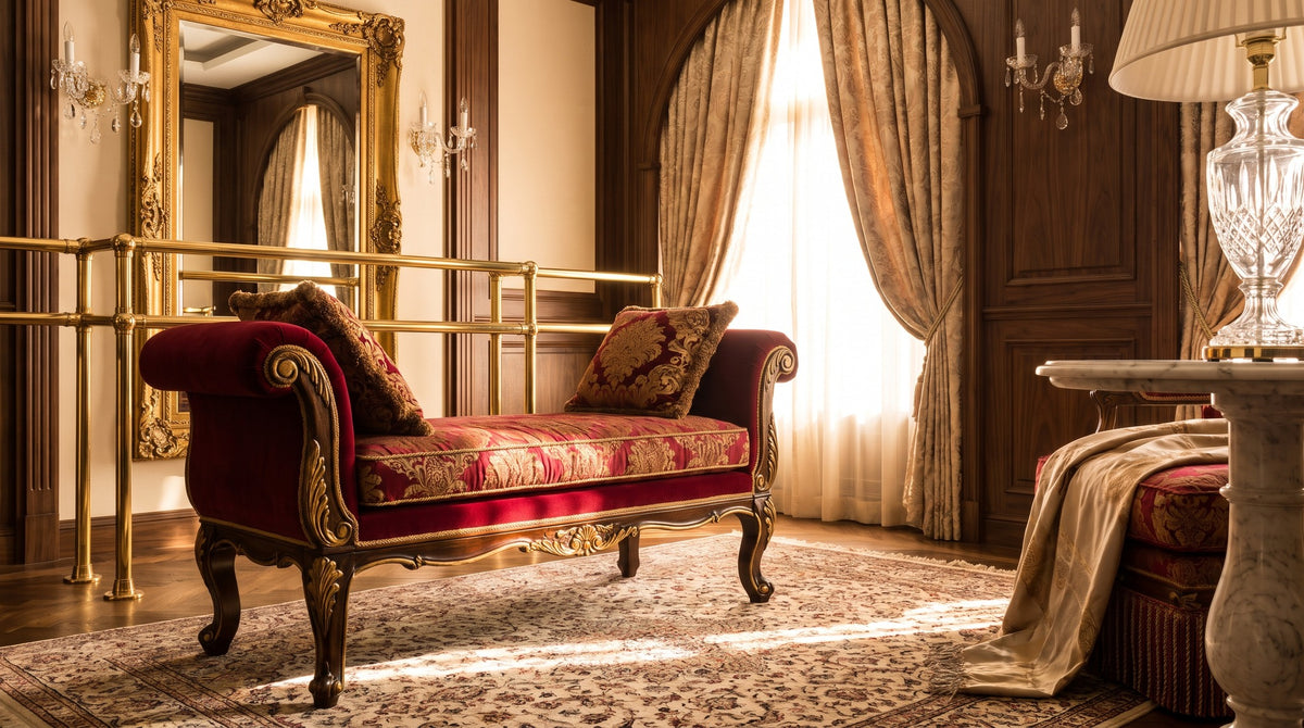 Banquette dans l'espace d'essayage : offrir une place aux accompagnants sans chaise