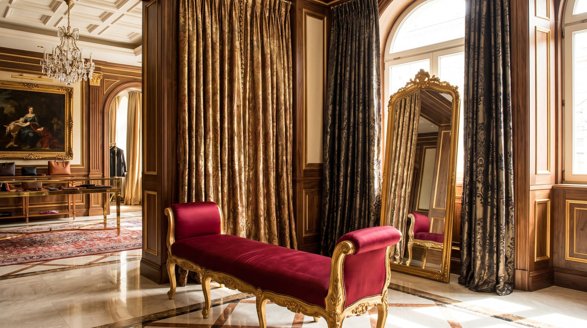 Benches in the boutique: space for companions and fitting
