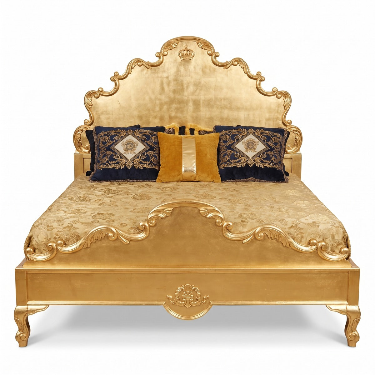 Casa Padrino Luxus Barock Doppelbett Gold (KI Studio)