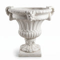 Casa Padrino Barock Blumentopf Ø 73 x H. 70 cm Weiß - Runder Prunkvoller Pflanzentopf im Barockstil - Blumenkübel - Pflanzkübel (KI Studio)