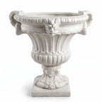 Casa Padrino Barock Blumentopf Ø 73 x H. 70 cm Weiß - Runder Prunkvoller Pflanzentopf im Barockstil - Blumenkübel - Pflanzkübel (KI Studio)