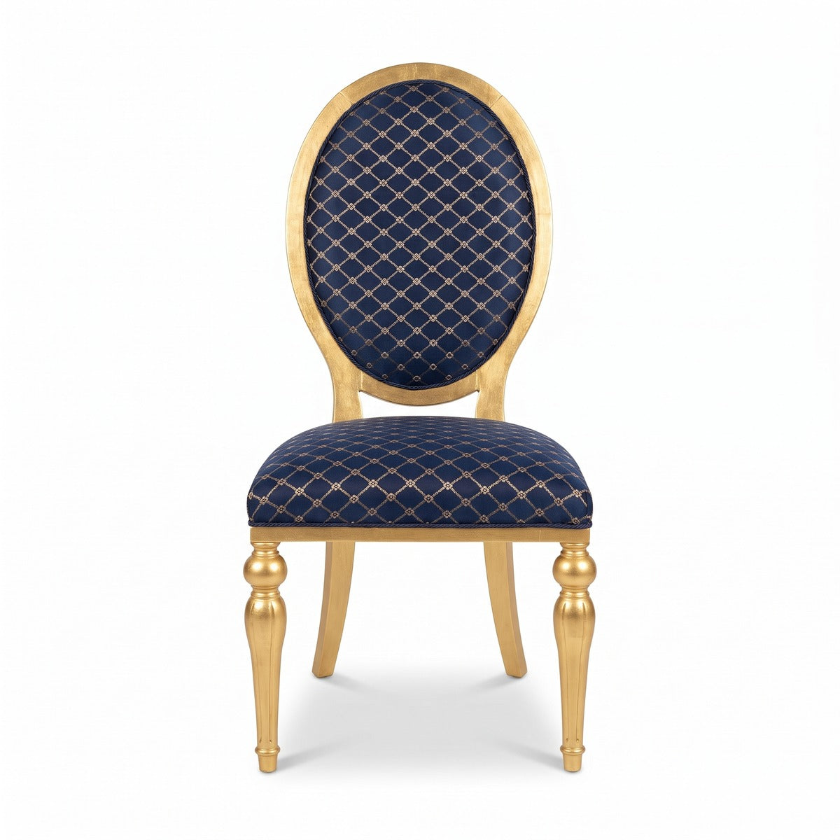 Casa Padrino Barock Stuhl Blau Gold (KI Studio)