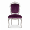 Casa Padrino Barock Stuhl Violett Silber (KI Studio)