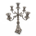 Casa Padrino Barock Kerzenhalter Silber 57 x 30 x H. 90 cm - Aluminium Kerzenständer im Barockstil - Barock Deko Accessoires (KI Studio)