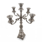 Casa Padrino Barock Kerzenhalter Silber 57 x 30 x H. 90 cm - Aluminium Kerzenständer im Barockstil - Barock Deko Accessoires (KI Studio)