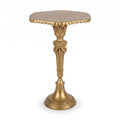 Casa Padrino Beistelltisch Gold gewellter Rand (KI Studio)