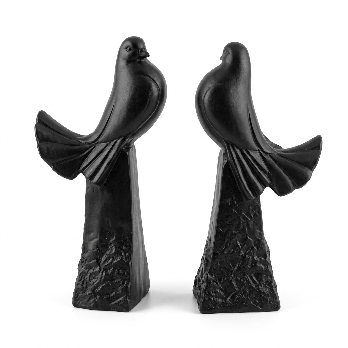Casa Padrino Buchstützen 2er Set Tauben Antik Bronze Skulptur - Luxus Qualität - Vogel Vögel Skulpturen Set (KI Studio)