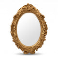 Casa Padrino Barock Wandspiegel Oval Gold Höhe 53 cm, Breite 40 cm - Edel & Prunkvoll - Vintagelook - Handgefertigt (KI Studio)