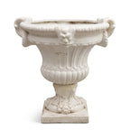 Casa Padrino Barock Blumentopf Ø 73 x H. 70 cm Weiß - Runder Prunkvoller Pflanzentopf im Barockstil - Blumenkübel - Pflanzkübel (KI Garten 30_01)