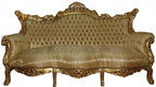 Casa Padrino Barock Sofa 3er Master Gold Muster / Gold - Antik Möbel - Breite 210 cm