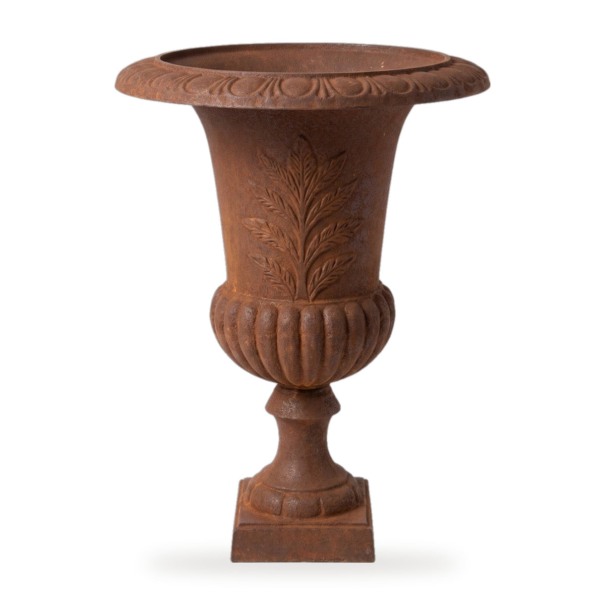 Casa Padrino Barock Gusseisen Blumentopf Rost H. 62 cm - Barockstil Garten Deko (KI Weiss) 1