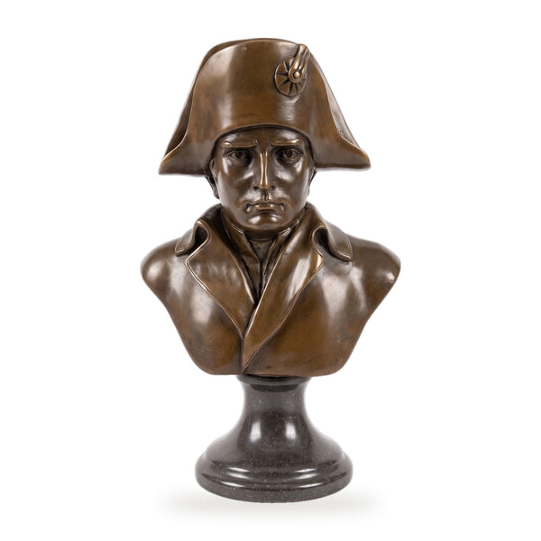 Casa Padrino luxury Art Nouveau bronze sculpture Napoleon bronze / black 15 x 10 x H. 25 cm - Bronze bust with marble base - Bronze figure - Decorative figure - Decorative accessories