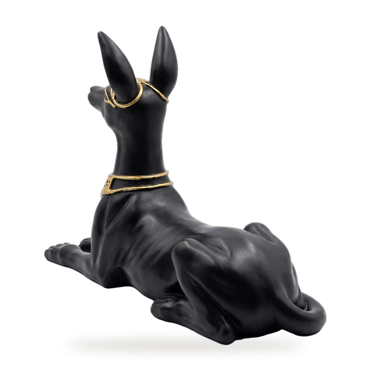 Casa Padrino Deko Skulptur Anubis Hund Schwarz / Gold 122 x H. 52 cm - Wetterbeständige Ägyptische Dekofigur - Deko Accessoires (KI Ansicht W) 3