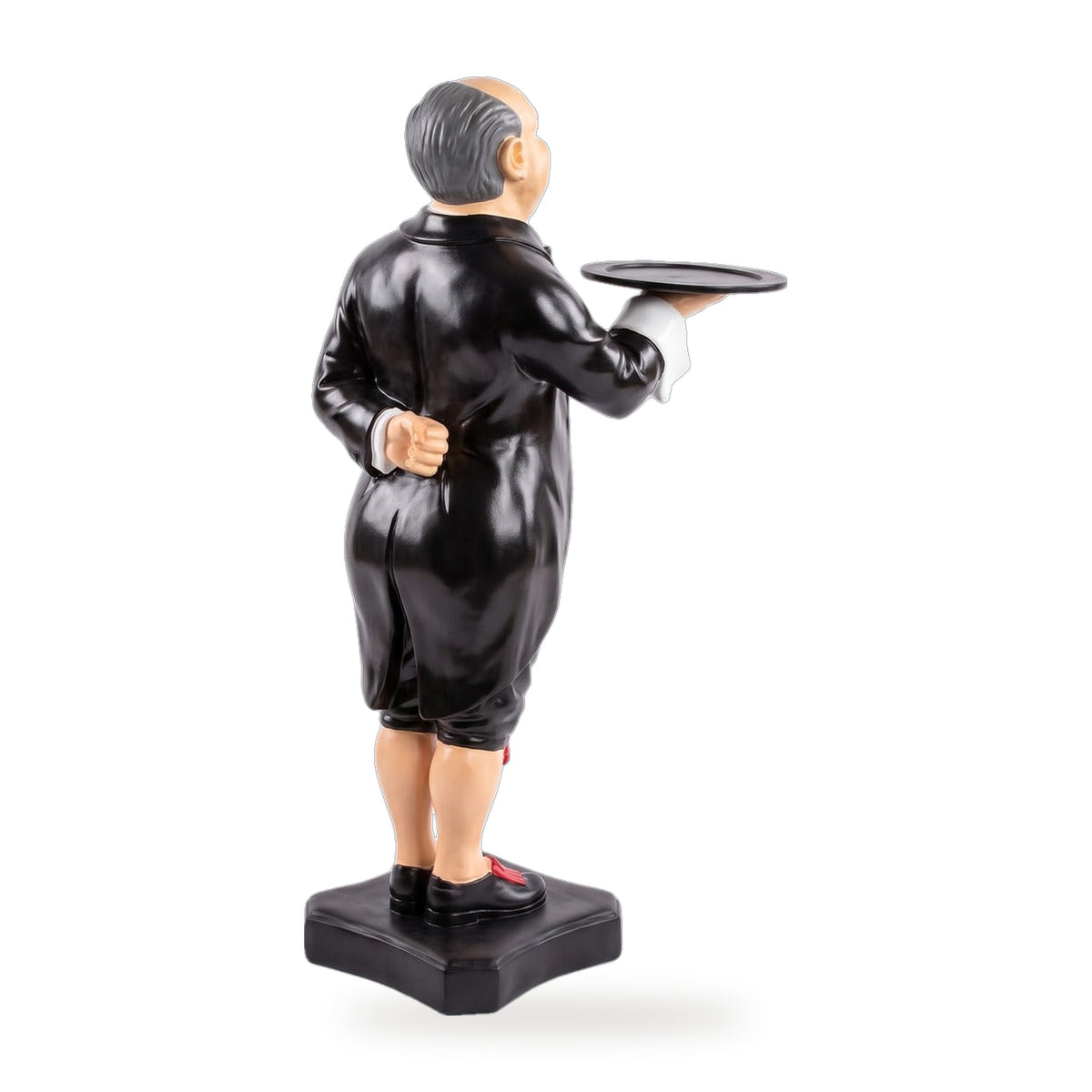 Casa Padrino Luxus Deko Figur Buttler Mehrfarbig 36 x 44 x H. 94 cm - Kunstharz Deko Skulptur - Deko Accessoires (KI Ansicht W) 3