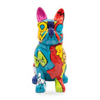 Casa Padrino Deko Skulptur Hund Bulldogge Bunt H. 80 cm - Garten Deko Figur (KI Ansicht W) 2