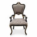 Casa Padrino Barock Sessel Schwarz mit floralem Muster (KI Studio)