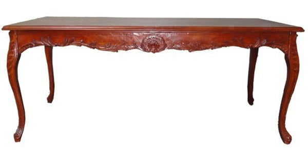 Casa Padrino Tavolo da pranzo barocco color mogano 140 x 80 x 90 cm - Mobile stile antico in legno massello