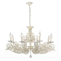 Casa Padrino Barock Kristall Decken Kronleuchter Weiß Gold Antik Stil - Durchmesser 58 cm, Höhe 92 cm (KI Studio)