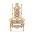 Casa Padrino Barock Thron Sessel Weiß Gold Muster (KI Studio)