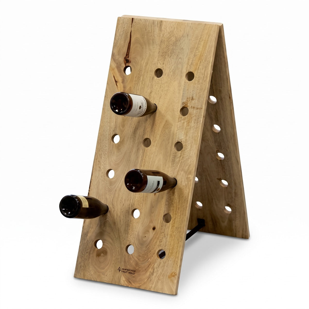 Casa Padrino Champagner Flaschen Ständer aus Mangoholz - Weinflaschenregal für 36 Flaschen, 90 x 38 x 4 cm (KI Studio)