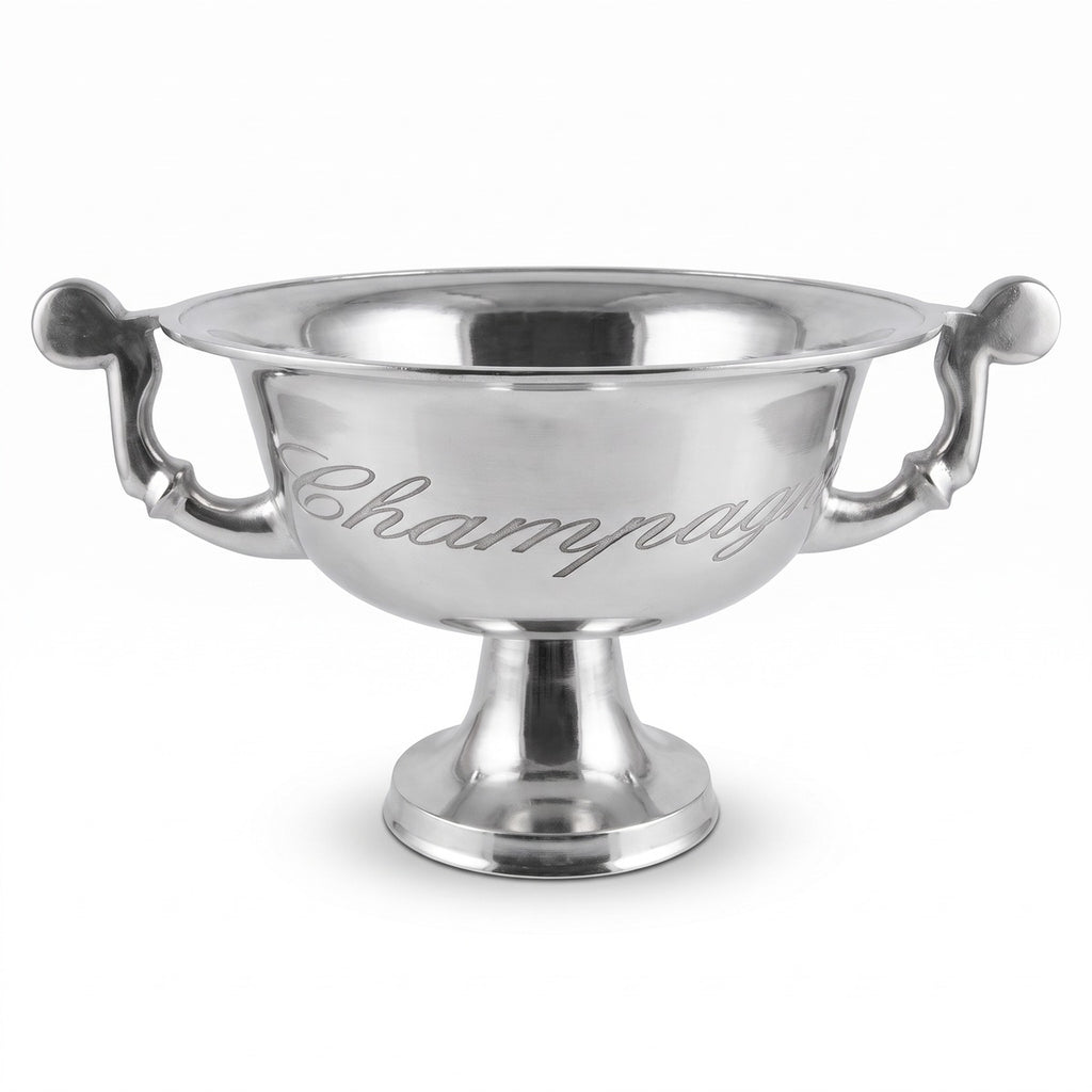 Casa Padrino Luxus Tisch Weinkühler aus Aluminium silber H 30 cm B 65 cm (KI Studio)