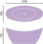 Casa Padrino Art Deco Badewanne freistehend Edelstahleffekt 1730 mm - Freistehende Retro Antik Jugendstil Badewanne
