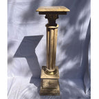 Casa Padrino Barock Marmor Säule Beige / Messing H. 100 cm - Barock Deko Accessoires