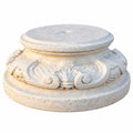 Casa Padrino Barock Sockel Weiß Ø 40 x H. 20 cm - Garten & Terrassen Deko Accessoires - Made in Italy