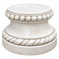 Casa Padrino Barock Sockel Weiß Ø 50 x H. 34 cm - Garten & Terrassen Deko Accessoires - Made in Italy