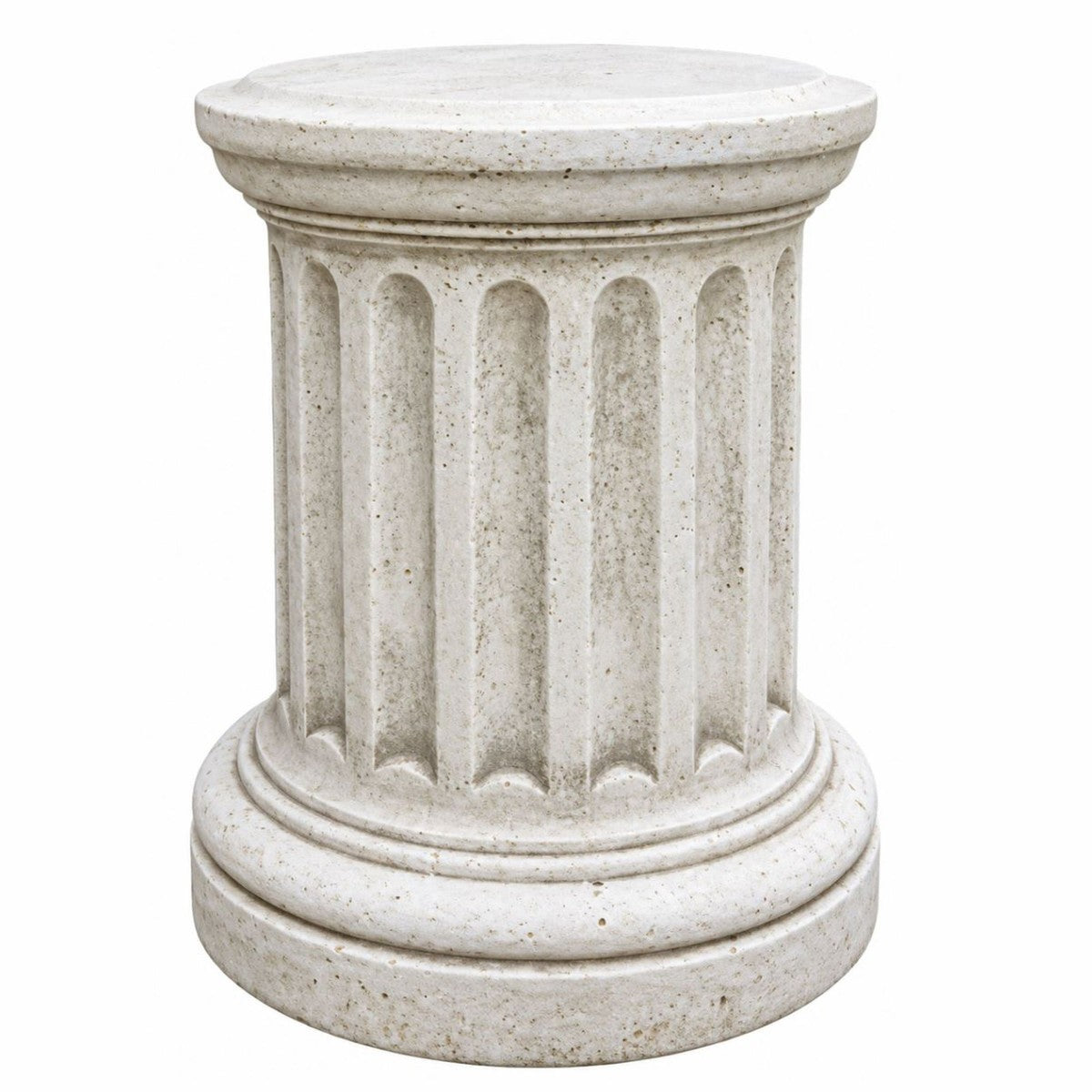 Casa Padrino Barock Sockel Weiß Ø 47 x H. 58 cm - Garten & Terrassen Deko Accessoires - Made in Italy