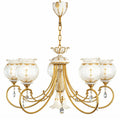 Casa Padrino Luxus Barock Kristall Kronleuchter Gold / Weiß Ø 88 cm - Made in Italy