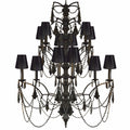 Casa Padrino Luxus Barock Schmiedeeisen Kronleuchter Schwarz Ø 105 x H. 142 cm - Edel & Prunkvoll