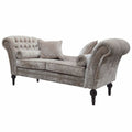 Casa Padrino Luxus Barock Samt Sofa Hellgrau / Schwarz 200 cm - Prunkvolle Barock Möbel