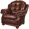 Casa Padrino Luxus Chesterfield Leder Sessel Dunkelbraun 99 cm - Echtleder Möbel
