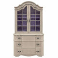 Casa Padrino Luxus Landhausstil Schrank Grau / Lila 126 x H. 227 cm - Luxus Landhausstil Massivholz Möbel